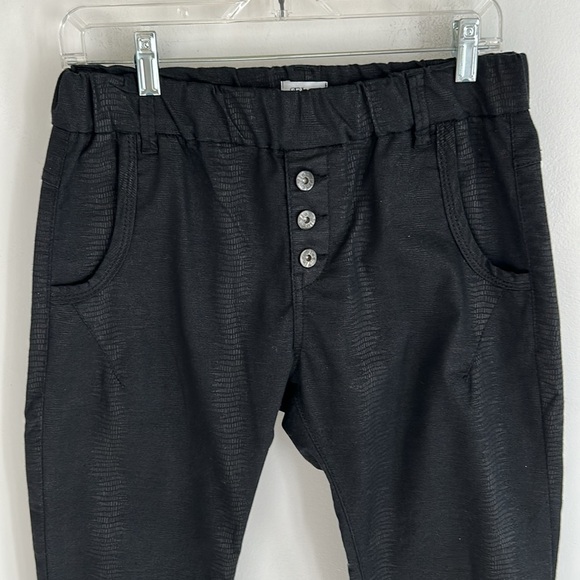 Bevy Flog Black Snakeprint Button Fly Pants - Picture 4 of 9